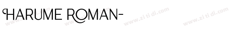 Harume Roman字体转换